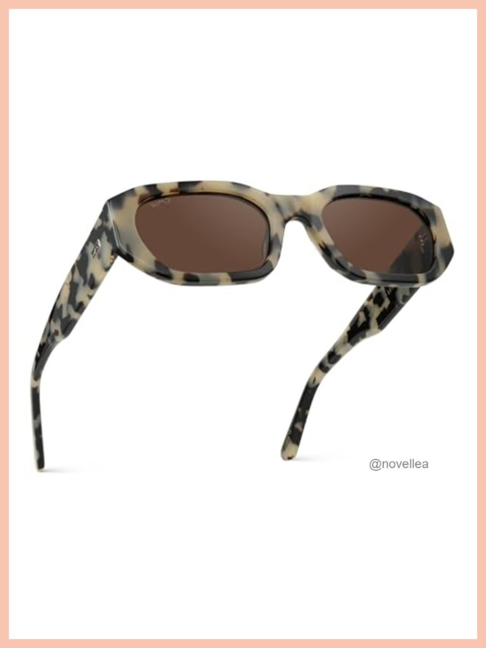 Women's Polarized Sunglasses Rectangular Acetate Frame UVA/UVB